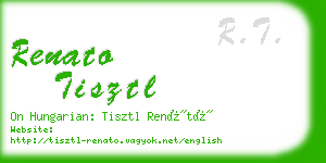 renato tisztl business card